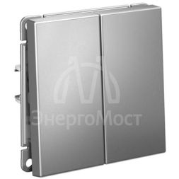 Выключатель 2-кл. ArtGallery (сх. 5) 10AX механизм сталь SE GAL000951