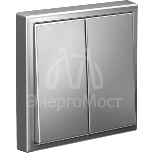 Выключатель 2-кл. ArtGallery (сх. 5) 10AX механизм сталь SE GAL000951