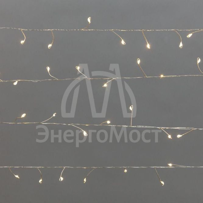 Гирлянда роса &amp;quot;Фейерверк&amp;quot; с контроллером 20м 500 LED теплый бел. на катушке Neon-Night 303-446