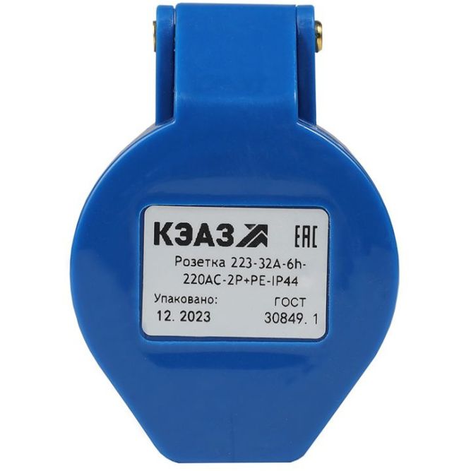 Розетка кабельная 213 16А 220AC 2P+PE 6ч IP44 КЭАЗ 222744