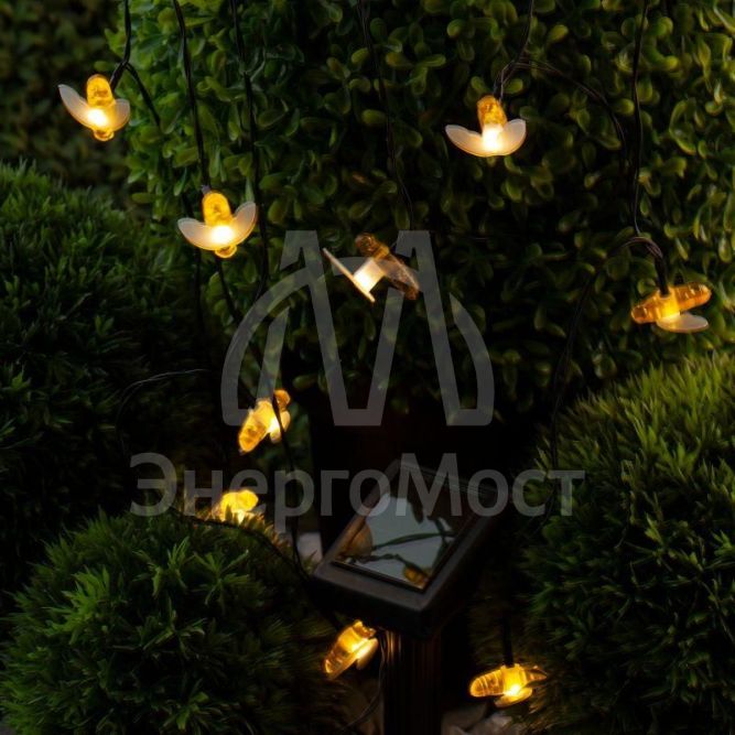 Гирлянда садовая ERASG024-03 ЭРА Пчелки 5.8м солнечная батарея ЭРА Б0044218