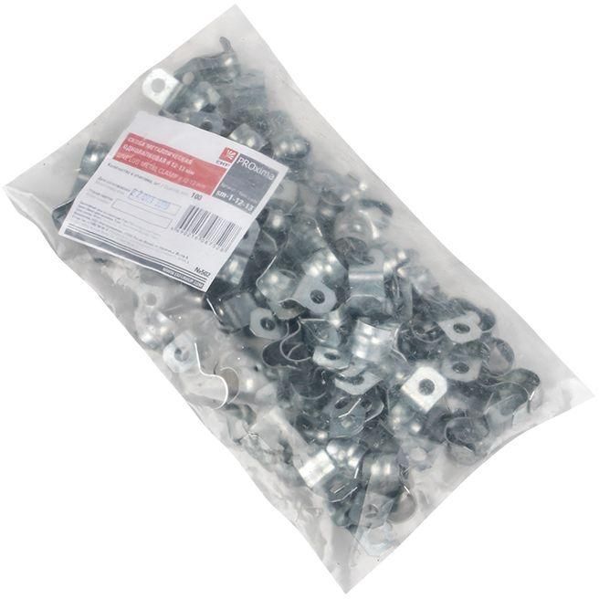 Скоба крепежная однолапковая d12-13мм метал. EKF sm-1-12-13