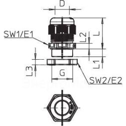 Ввод кабельный M32 V-TEC VM32+ OR OBO 7205666