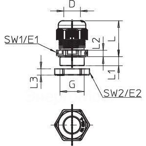 Ввод кабельный M32 V-TEC VM32+ OR OBO 7205666