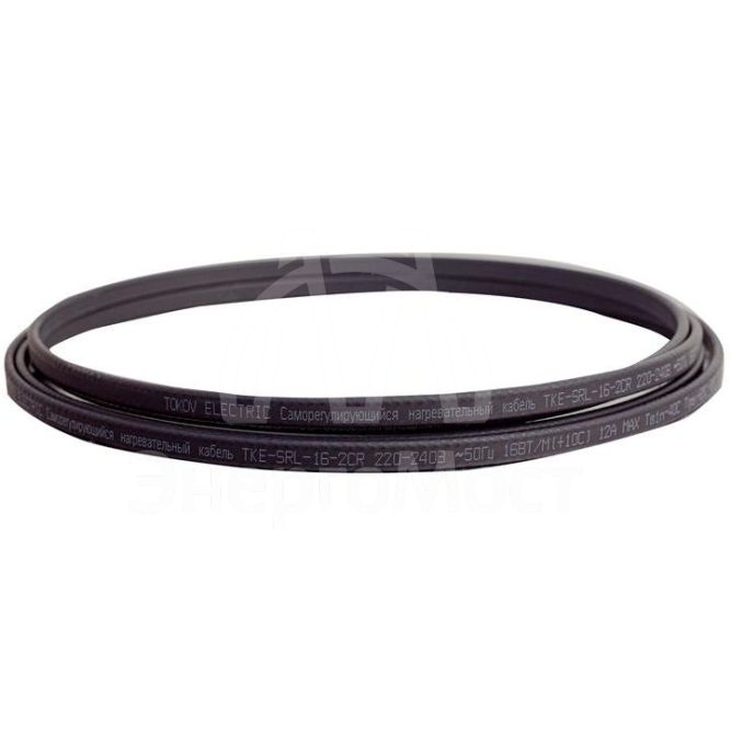 Кабель нагревательный саморег. 16Вт/м с экраном 16 AWG термопласт TOKOV ELECTRIC TKE-SRL-16-2CR