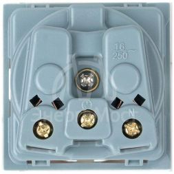 Розетка 1-м 2мод. C-Line РКС-20-30-П 45х45 с заземл. бел. EKF E2MR16-028-10