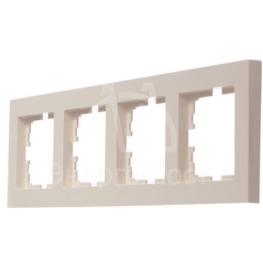 Рамка 4-местн. горизонт. VESNA кремов. LEZARD 742-0300-149