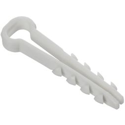 Дюбель-хомут 8х5мм для плоского кабеля нейлон бел. (уп.100шт) GENERICA UDH14-08-05-100-K01-G