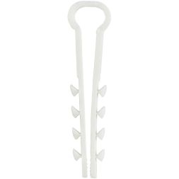 Дюбель-хомут 8х5мм для плоского кабеля нейлон бел. (уп.100шт) GENERICA UDH14-08-05-100-K01-G