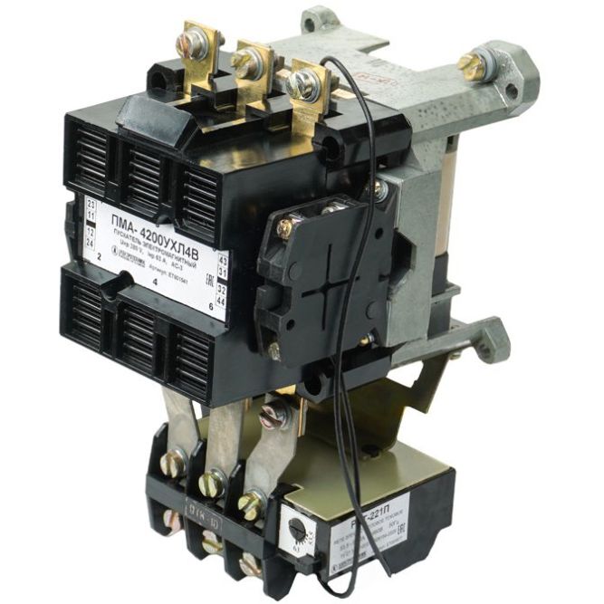 Пускатель ПМА 4200 УХЛ4 В 63А кат. 380В AC 2НО+2НЗ IP00 с реле РТТ-221П 53.5-63.0А Электротехник ET001541
