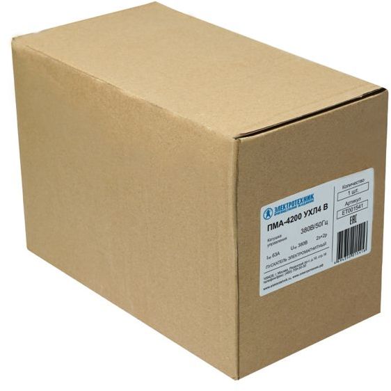 Пускатель ПМА 4200 УХЛ4 В 63А кат. 380В AC 2НО+2НЗ IP00 с реле РТТ-221П 53.5-63.0А Электротехник ET001541