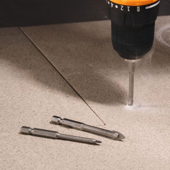 Набор сверл по керамической плитке 5-6-8мм шестигранный хвостовик Kranz KR-91-0655