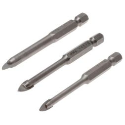 Набор сверл по керамической плитке 5-6-8мм шестигранный хвостовик Kranz KR-91-0655