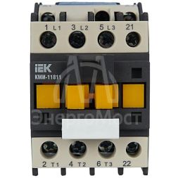 Контактор КМИ-11811 18А 230В/АС3 1НЗ IEK KKM11-018-230-01