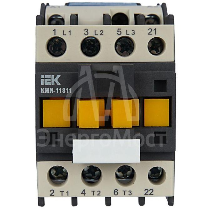 Контактор КМИ-11811 18А 230В/АС3 1НЗ IEK KKM11-018-230-01