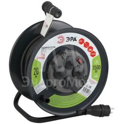 Удлинитель силовой RMx-4es-3x2.5-20m-IP44(KG) на метал. катушке с/з 4гнезда 20м КГ 3х2.5 Эра Б0043057