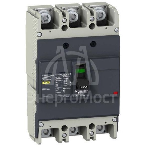 Выключатель автоматический 3п 3т 200А 18кА EZC250F SchE EZC250F3200
