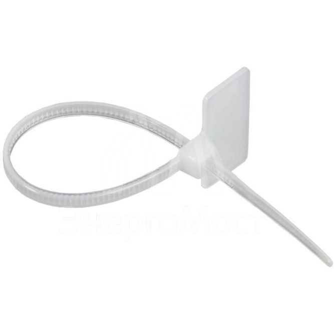 Хомут 2.5х100мм P6.6 маркерный бел. (уп.100шт) IEK UHH14-D025-100-100-K01