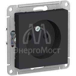 Розетка 1-м СП AtlasDesign 16А IP20 без заземл. защ. шторки механизм карбон SE ATN001049