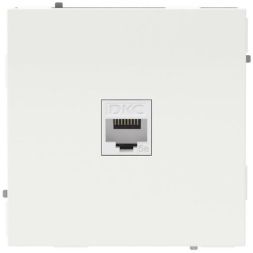 Розетка компьютерная 1-м KANT RJ45 кат.5E без шторки бел. песок DKC 7010663