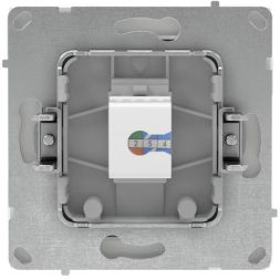 Розетка компьютерная 1-м KANT RJ45 кат.5E без шторки бел. песок DKC 7010663