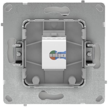 Розетка компьютерная 1-м KANT RJ45 кат.5E без шторки бел. песок DKC 7010663