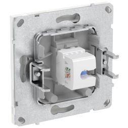 Розетка компьютерная 1-м KANT RJ45 кат.5E без шторки бел. песок DKC 7010663