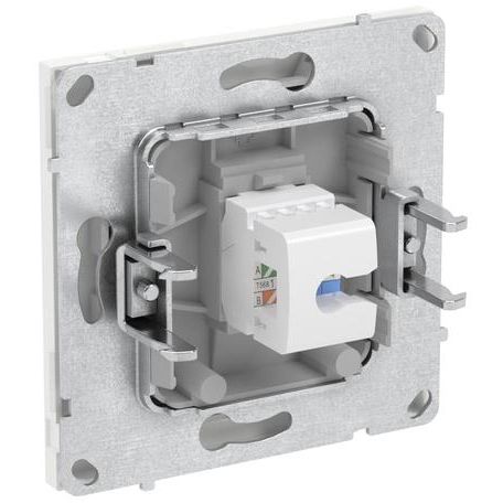 Розетка компьютерная 1-м KANT RJ45 кат.5E без шторки бел. песок DKC 7010663