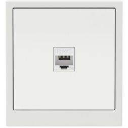 Розетка компьютерная 1-м KANT RJ45 кат.5E без шторки бел. песок DKC 7010663