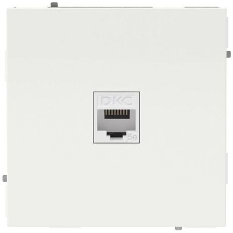 Розетка компьютерная 1-м KANT RJ45 кат.5E без шторки бел. песок DKC 7010663