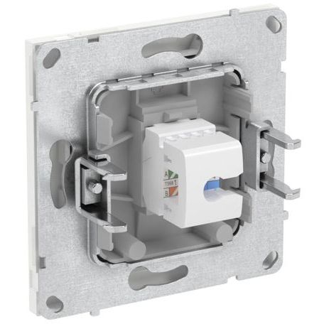 Розетка компьютерная 1-м KANT RJ45 кат.5E без шторки бел. песок DKC 7010663