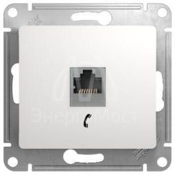 Механизм розетки телеф. 1-м СП Glossa RJ11 бел. SchE GSL000181T