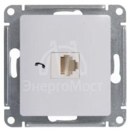 Механизм розетки телеф. 1-м СП Glossa RJ11 бел. SchE GSL000181T