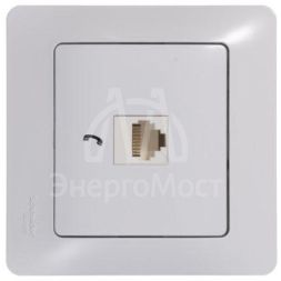 Механизм розетки телеф. 1-м СП Glossa RJ11 бел. SchE GSL000181T