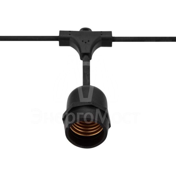 Гирлянда &amp;quot;Белт Лайт&amp;quot; 20м шаг 50см 40 подвесных патронов IP65 провод черн. каучук Neon-Night 331-337