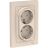 Розетка 2-м AtlasDesign 16А с заземл. защ. шторки в сборе беж. SchE ATN000226
