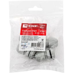 Сальник PG9 IP54 отв. d16мм провод d4-8мм (уп.4шт) PROxima EKF plc-pg-9-4-r