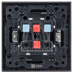 Механизм выключателя 2-кл. Стокгольм 10А черн. PROxima EKF EZV10-023-10