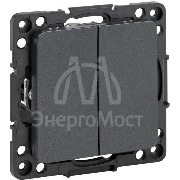 Механизм выключателя 2-кл. Стокгольм 10А черн. PROxima EKF EZV10-023-10