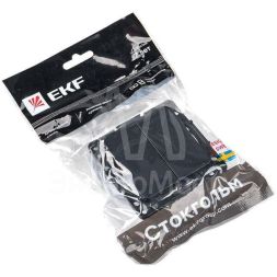 Механизм выключателя 2-кл. Стокгольм 10А черн. PROxima EKF EZV10-023-10
