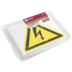 Знак пластик "Опасность поражения электрическим током" (Молния) W08 150х150мм PROxima EKF pn-1-02