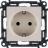 Механизм розетки 1-м СП Valena Life 16А IP20 250В 2К+З с лиц. панелью защ. шторки безвинт. зажимы сл. кость Leg 753520