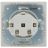 Розетка 1-м СП Мира керам. с заземл. с защ. крышкой бел./сер. LEZARD 701-0215-123