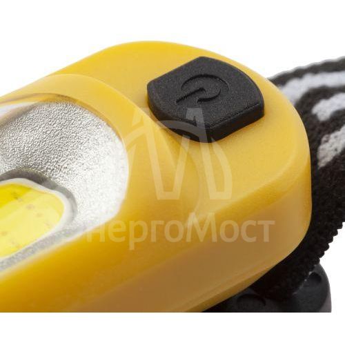 Фонарь аккумуляторный налобный светодиодный рабочий GA-801 мощный яркий 4 режима желт./черн. Эра Б0061089