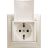 Механизм розетки 1-м СП Valena с защ. крышкой защ. шторки с заземл. бел. Leg 774422