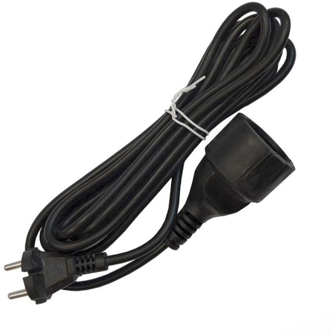 Удлинитель-шнур 1х3м без заземл. 10А IP20 ПВС 2х1 черн. DOMTOK 2339