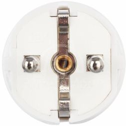 Вилка прямая ВПп10-01-Ст разборная с заземл. контактом 16А бел. IEK EVP10-16-01-K01