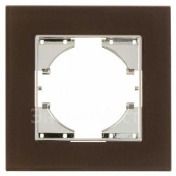 Рамка 1-местн. Ugra стекло корич. GUSI С1110-033