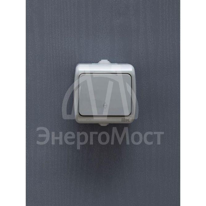 Выключатель проходной 1-кл. 1п ОП Aquatic 10А IP54 ВС-20-1-2-А сер. IEK EVA12-K03-10-54