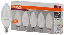 Лампа светодиодная LED Value LVCLB60 7SW/830 230В E14 2х5 RU (уп.5шт) OSRAM 4058075577923